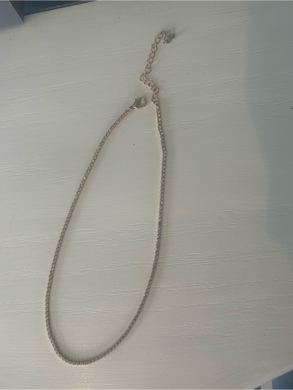 Delicate Gold Tennis Chain Necklace - Women's Jewelry
